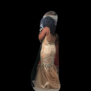 Gold/Nude Prom Dress